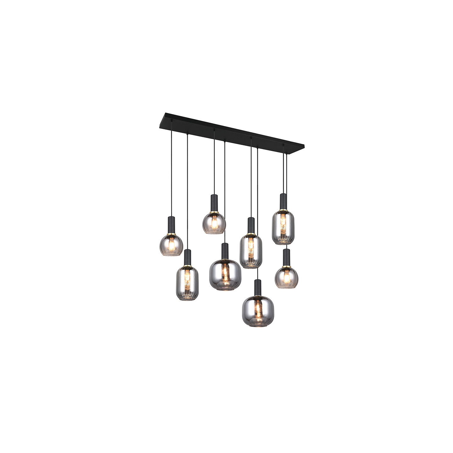 Suspension multiple verre DIVA 8 lampes Trio Lighting
