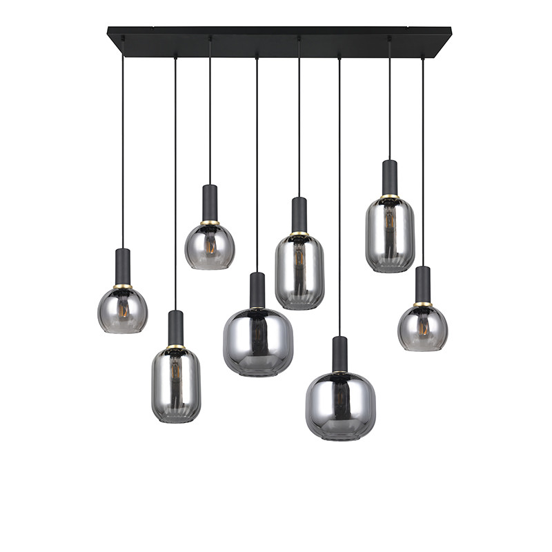Suspension multiple verre DIVA 8 lampes Trio Lighting
