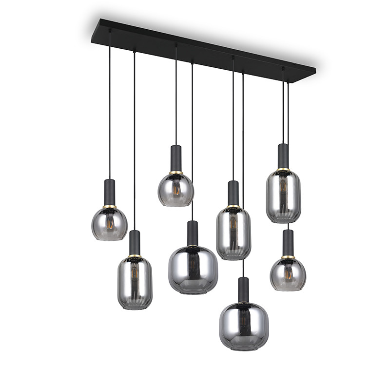 Suspension multiple verre DIVA 8 lampes Trio Lighting