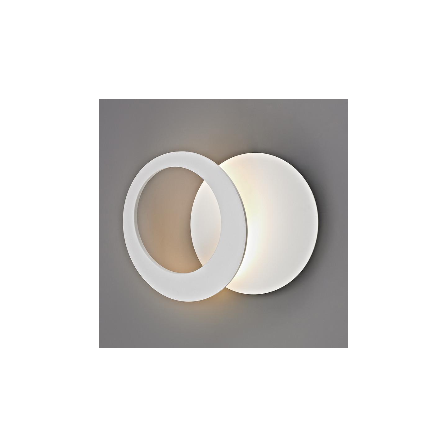 Applique murale ronde TORONTO noir ou blanc, 2 tailles Mantra Iluminacion