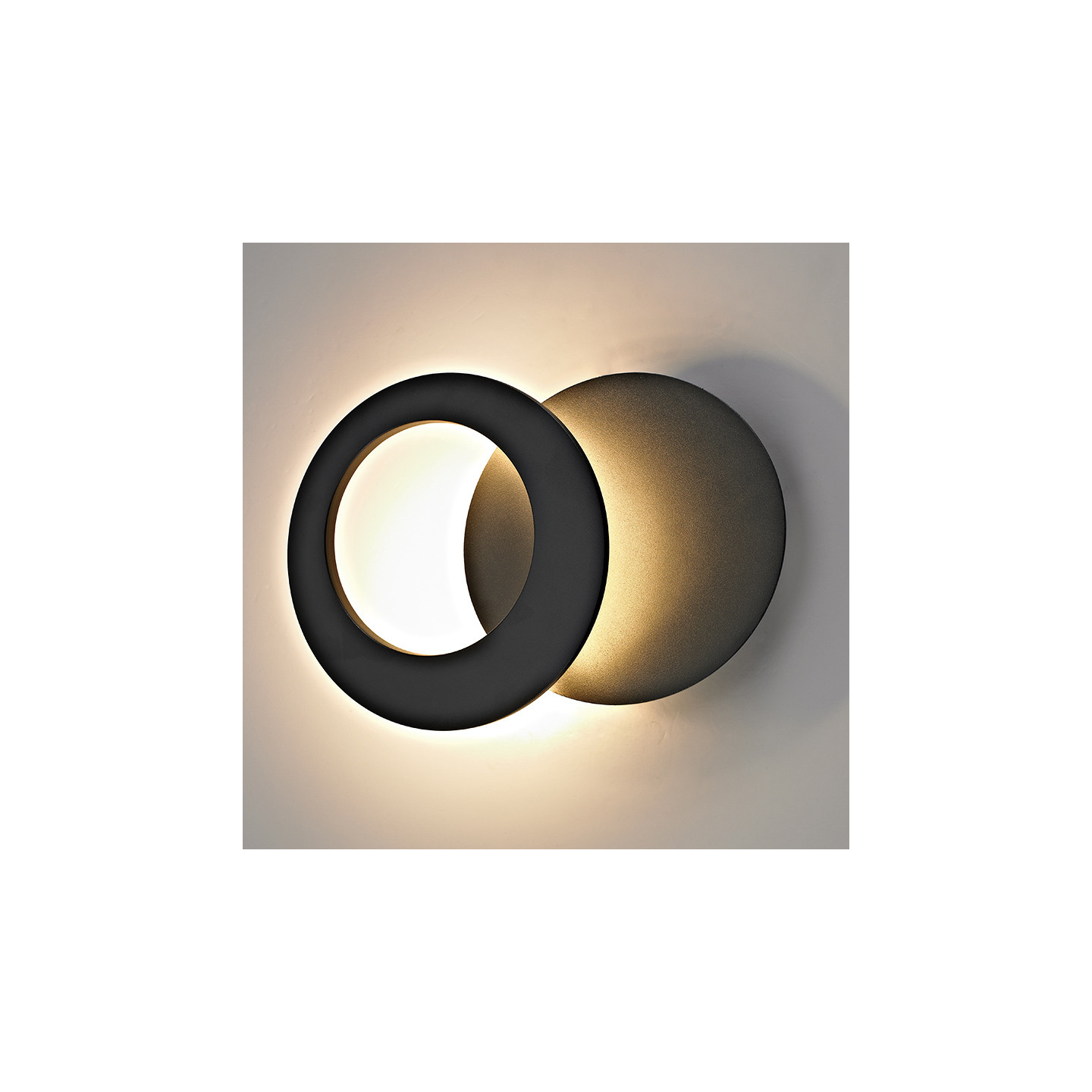 Applique murale ronde TORONTO noir ou blanc, 2 tailles Mantra Iluminacion