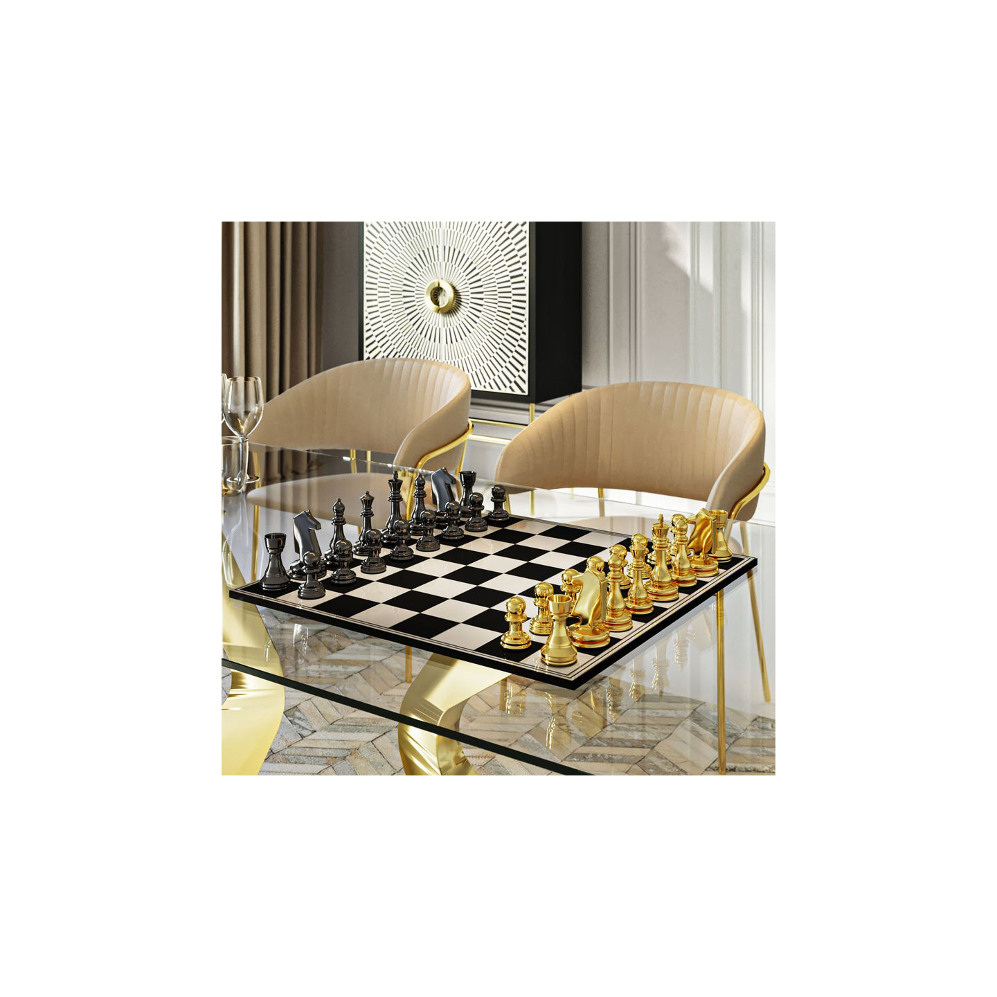 Echiquier design CHESS, 2 finitions Kare Design