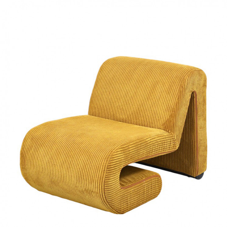 Fauteuil velours design A35, 3 coloris Drimmer