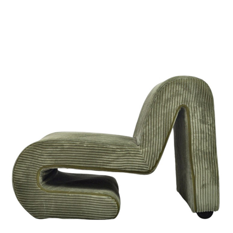 Fauteuil velours design A35, 3 coloris Drimmer