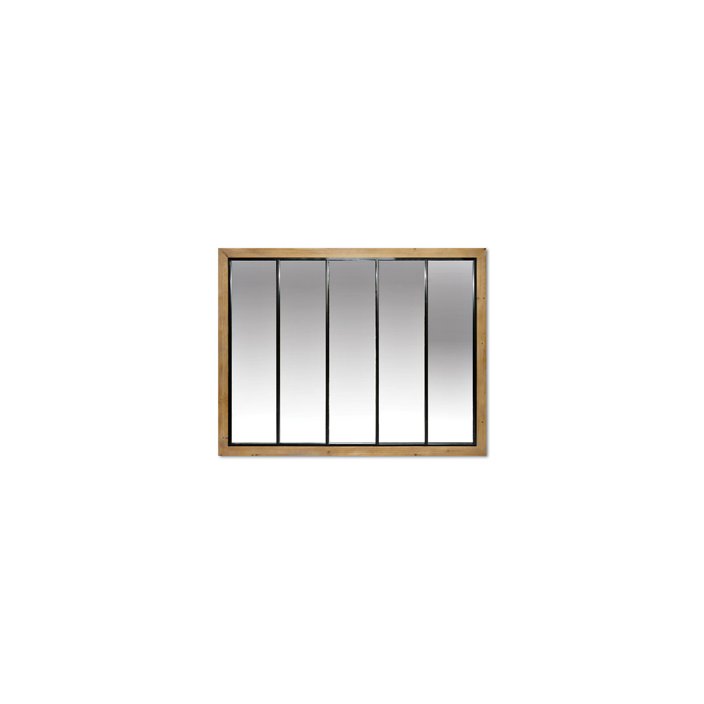 Miroir verrière bois et métal FAKTORY, 2 dimensions Cadraven