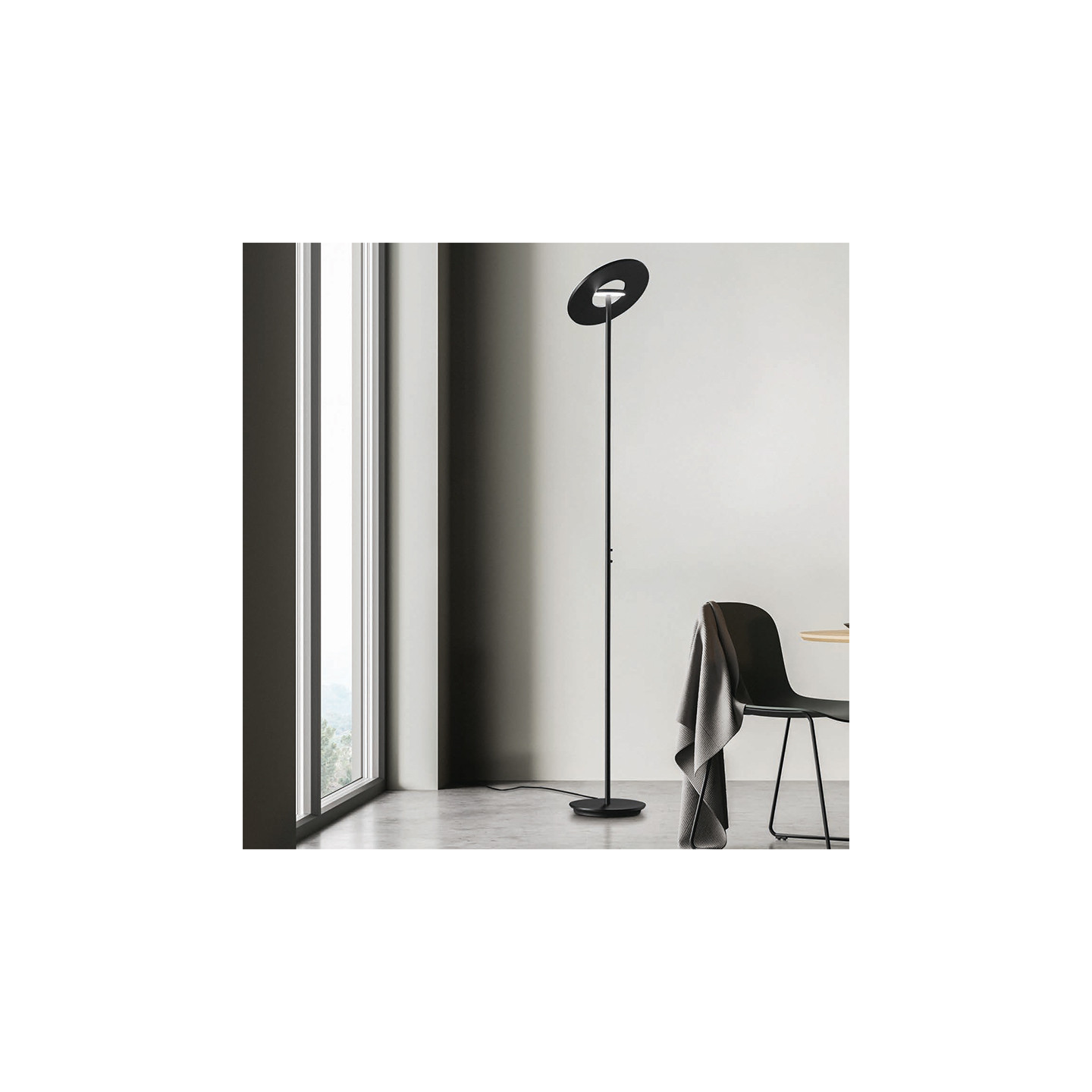 Lampadaire led design NOVA noir Holtkotter