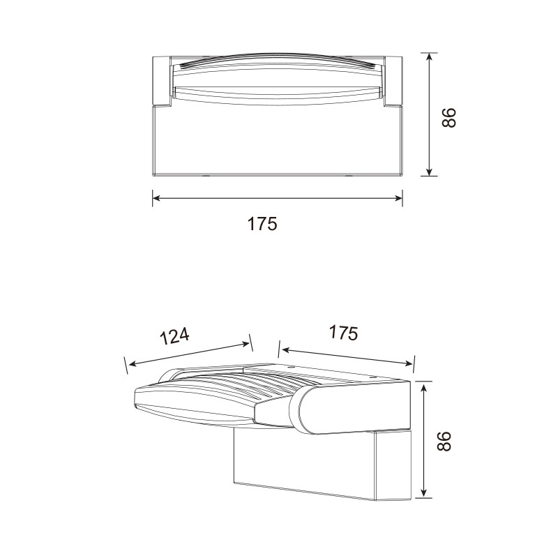Applique extérieur orientable HOOD anthracite ou blanc Mantra iluminacion
