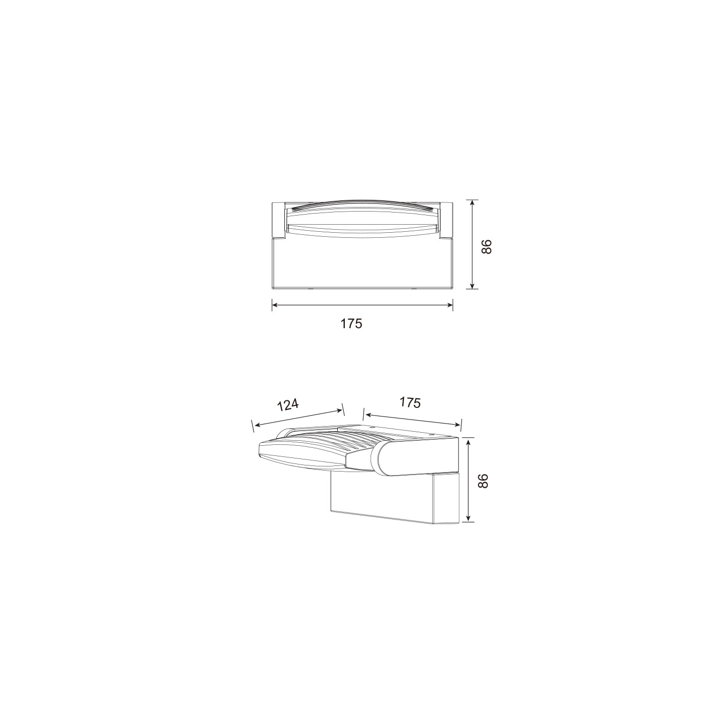 Applique extérieur orientable HOOD anthracite ou blanc Mantra iluminacion