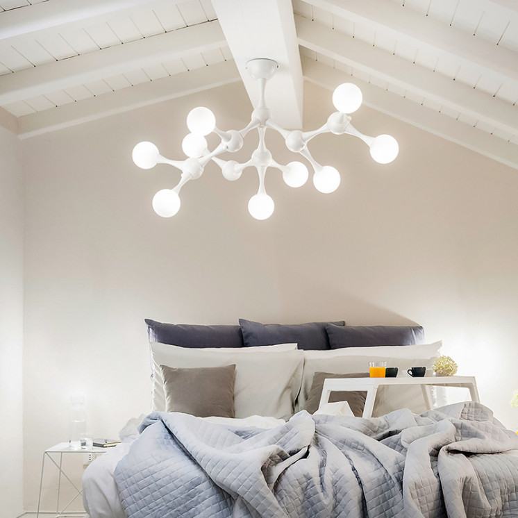 Plafonnier original NODINO BLANC, 9 lumières Ideal Lux