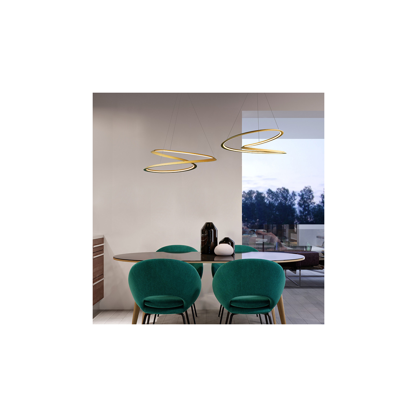 Suspension circulaire KEPLER PETITE, 3 coloris Nemo Lighting