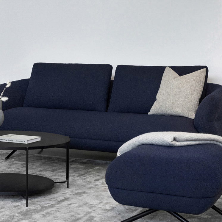 Canapé contemporain TULIP, tissu Austin en 12 coloris Vilmers