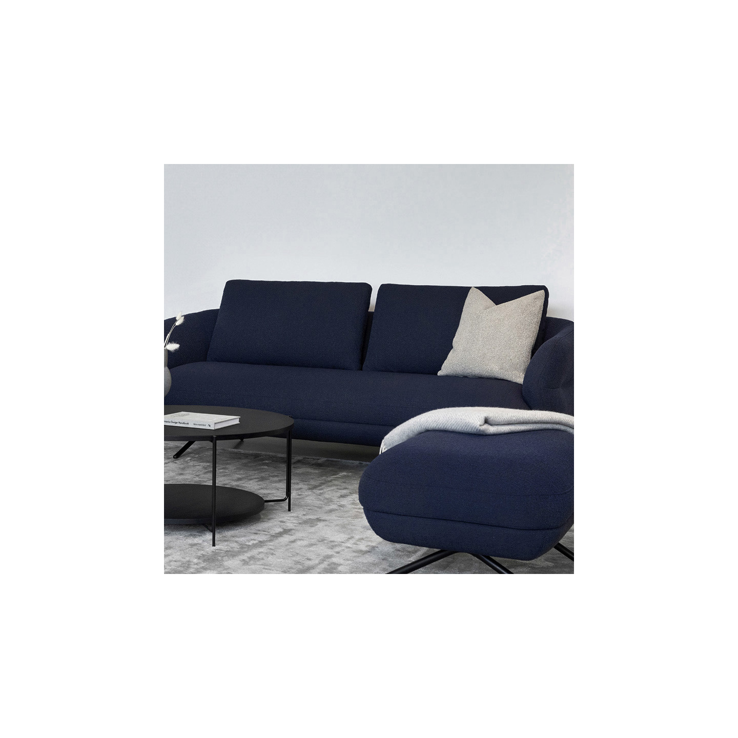 Canapé contemporain TULIP, tissu Austin en 12 coloris Vilmers