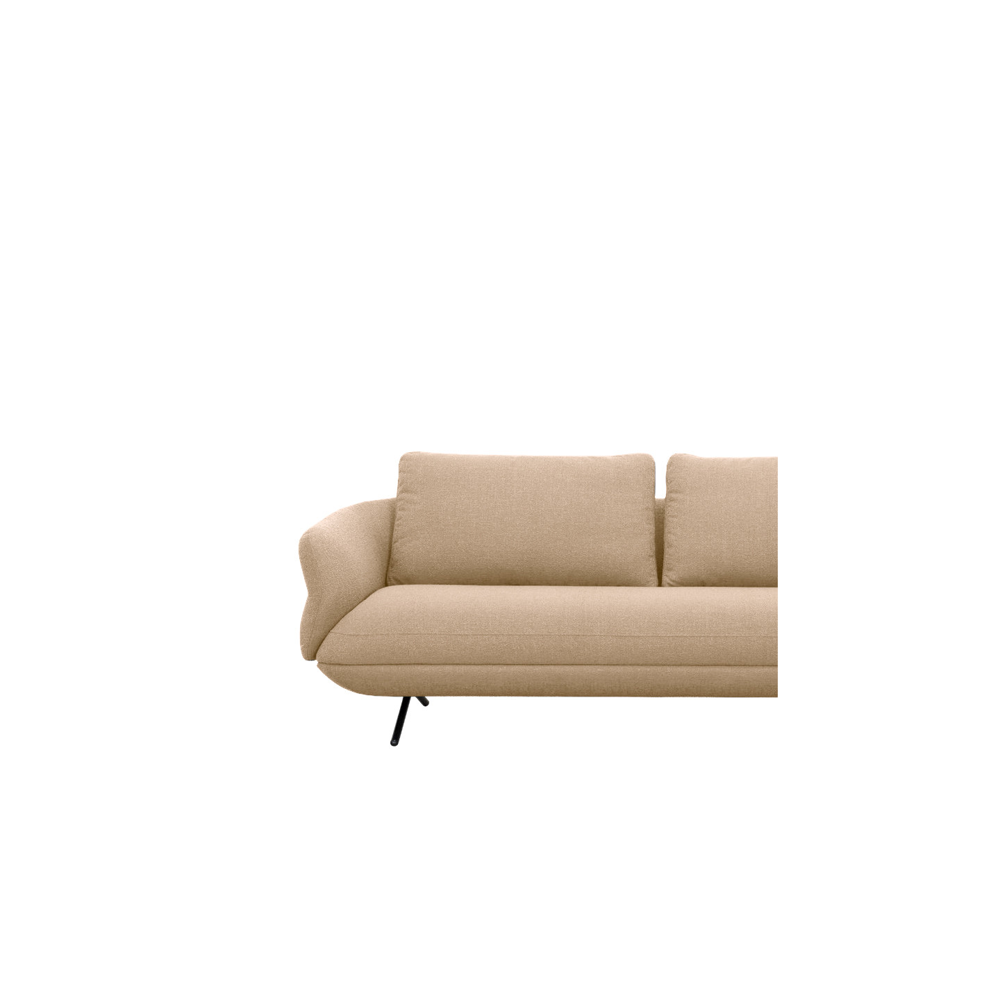 Canapé contemporain TULIP, tissu Austin en 12 coloris Vilmers