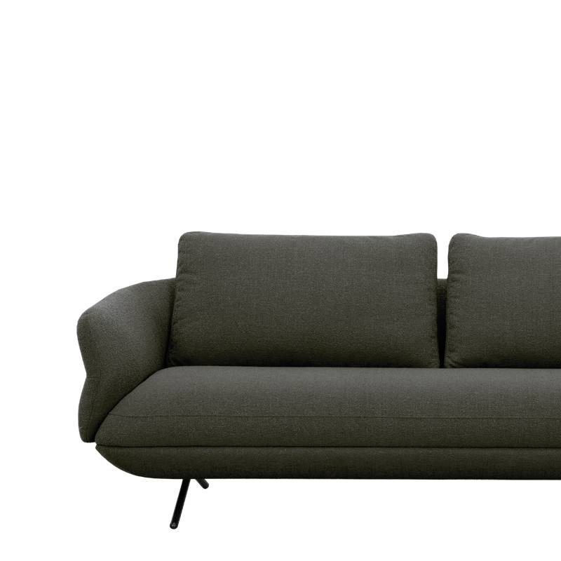 Canapé contemporain TULIP, tissu Austin en 12 coloris Vilmers