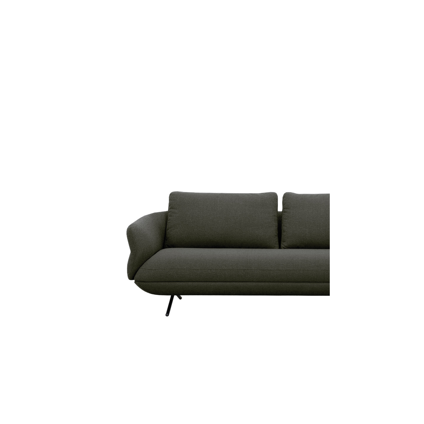 Canapé contemporain TULIP, tissu Austin en 12 coloris Vilmers