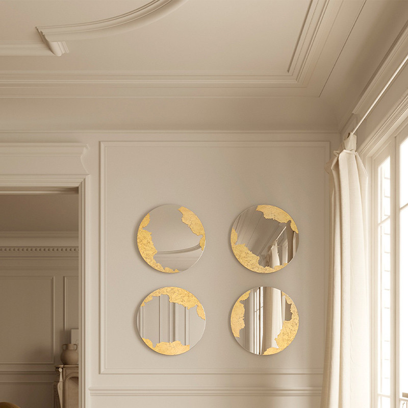 Miroir rond doré ORNATO ROUND, 3 diamètres Deknudt Mirrors