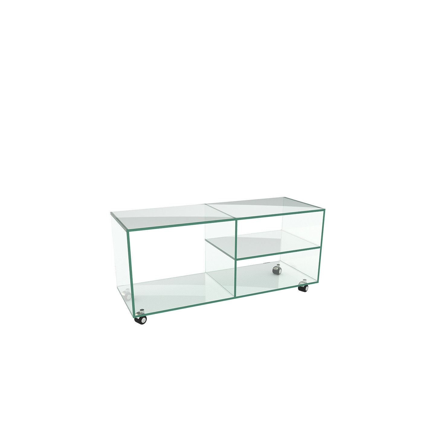 Meuble télé en verre LETO, longueur 95 cm Akante
