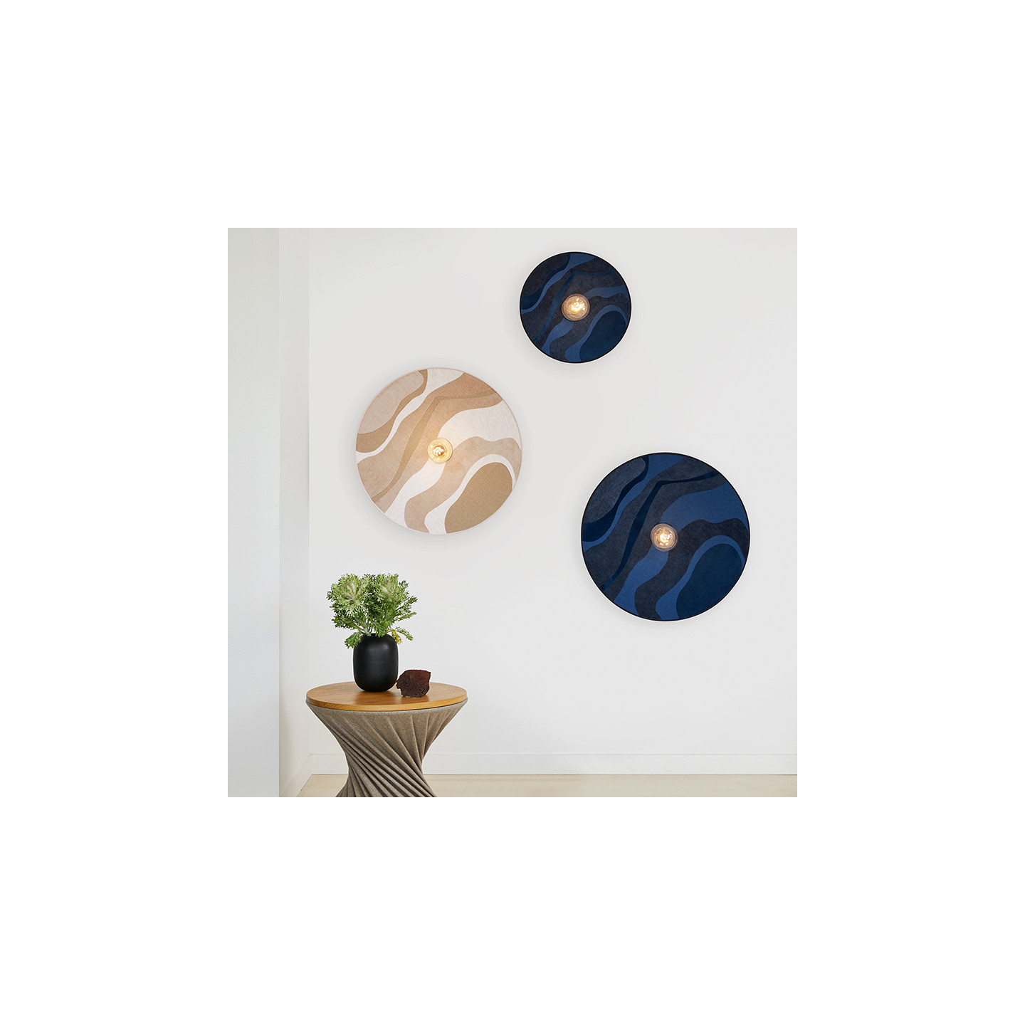 Applique murale en tissu SONIA LAUDET Ø40 ou 60 cm, 5 coloris Market Set