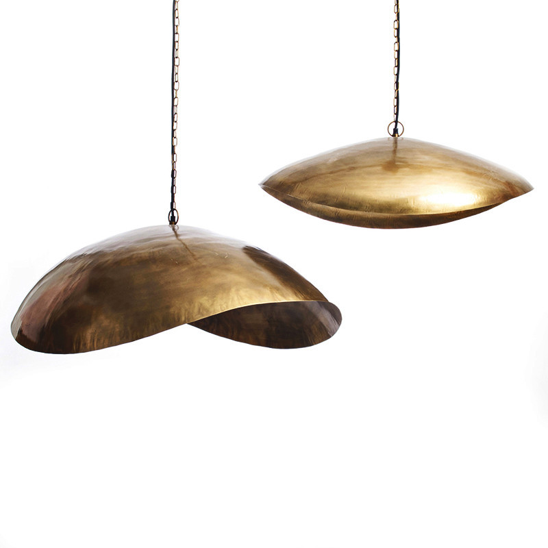 Suspension laiton doré FORTUNE COOKIE, 2 tailles Bazar Bizar