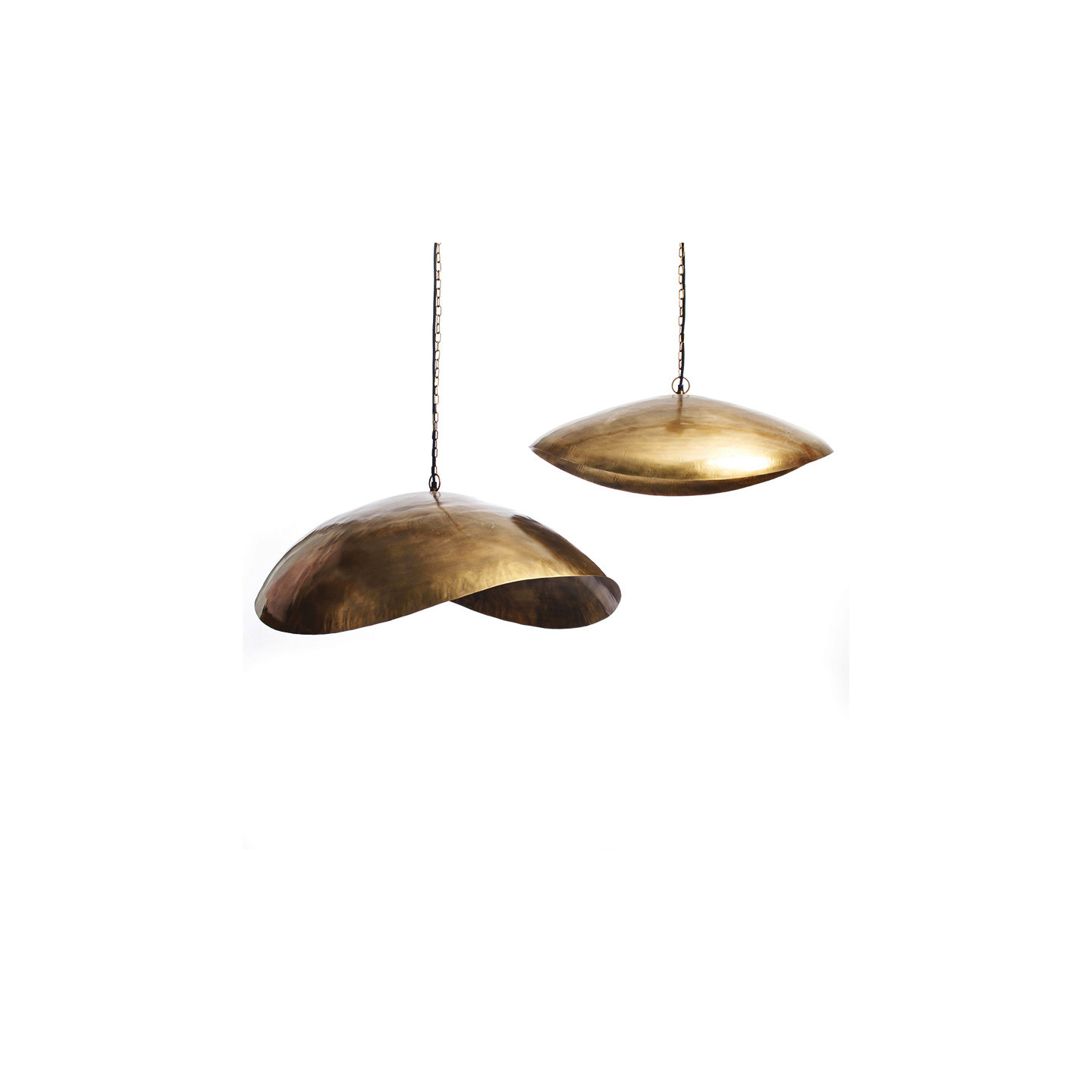 Suspension laiton doré FORTUNE COOKIE, 2 tailles Bazar Bizar
