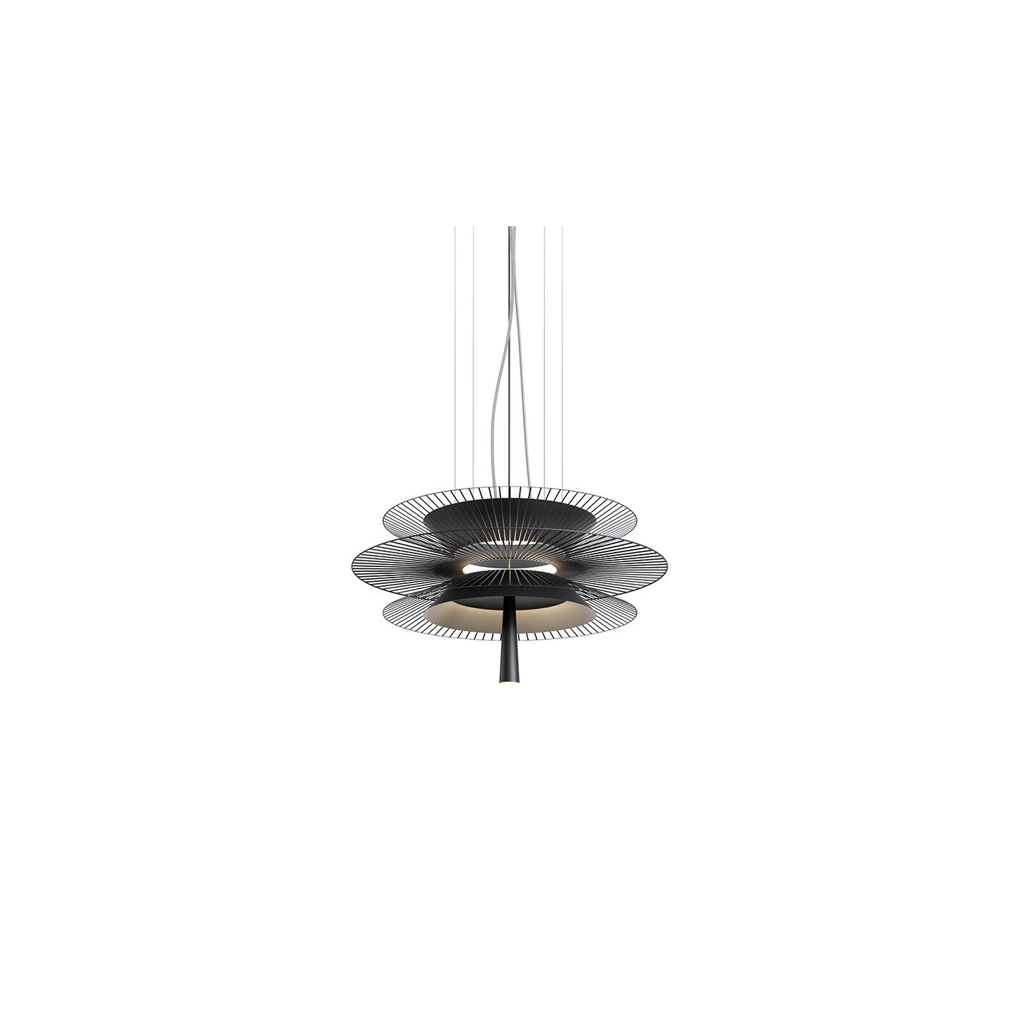 Suspension filaire GRAVITY 2, coloris noir ou or Forestier Paris