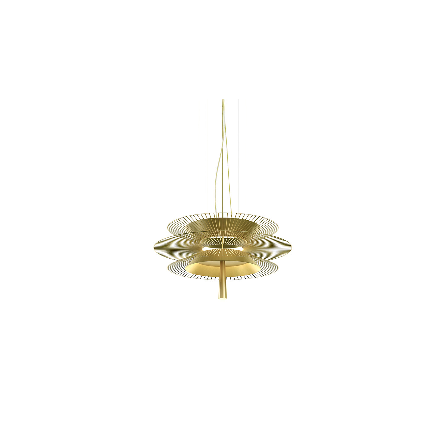 Suspension filaire GRAVITY 2, coloris noir ou or Forestier Paris