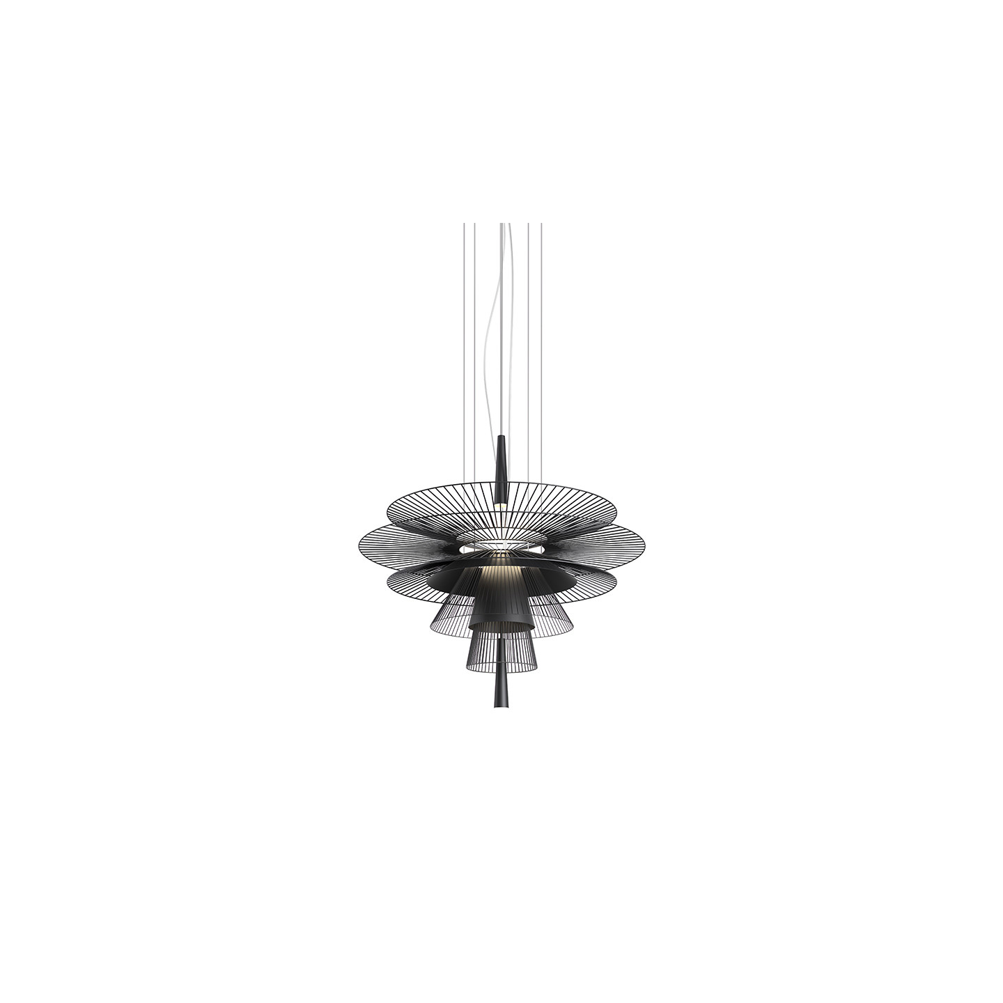 Suspension filaire GRAVITY 1, coloris noir ou or Forestier Paris