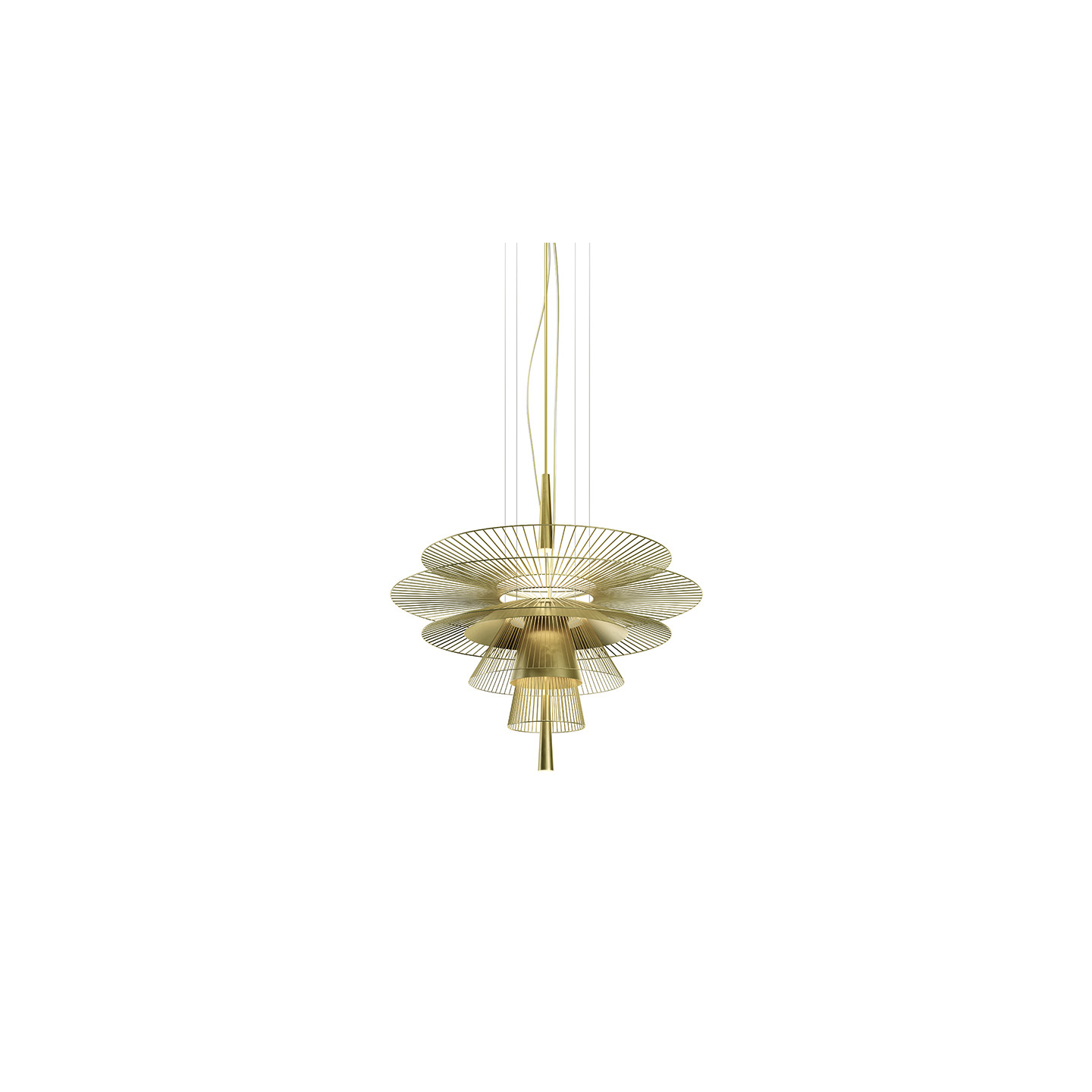 Suspension filaire GRAVITY 1, coloris noir ou or Forestier Paris