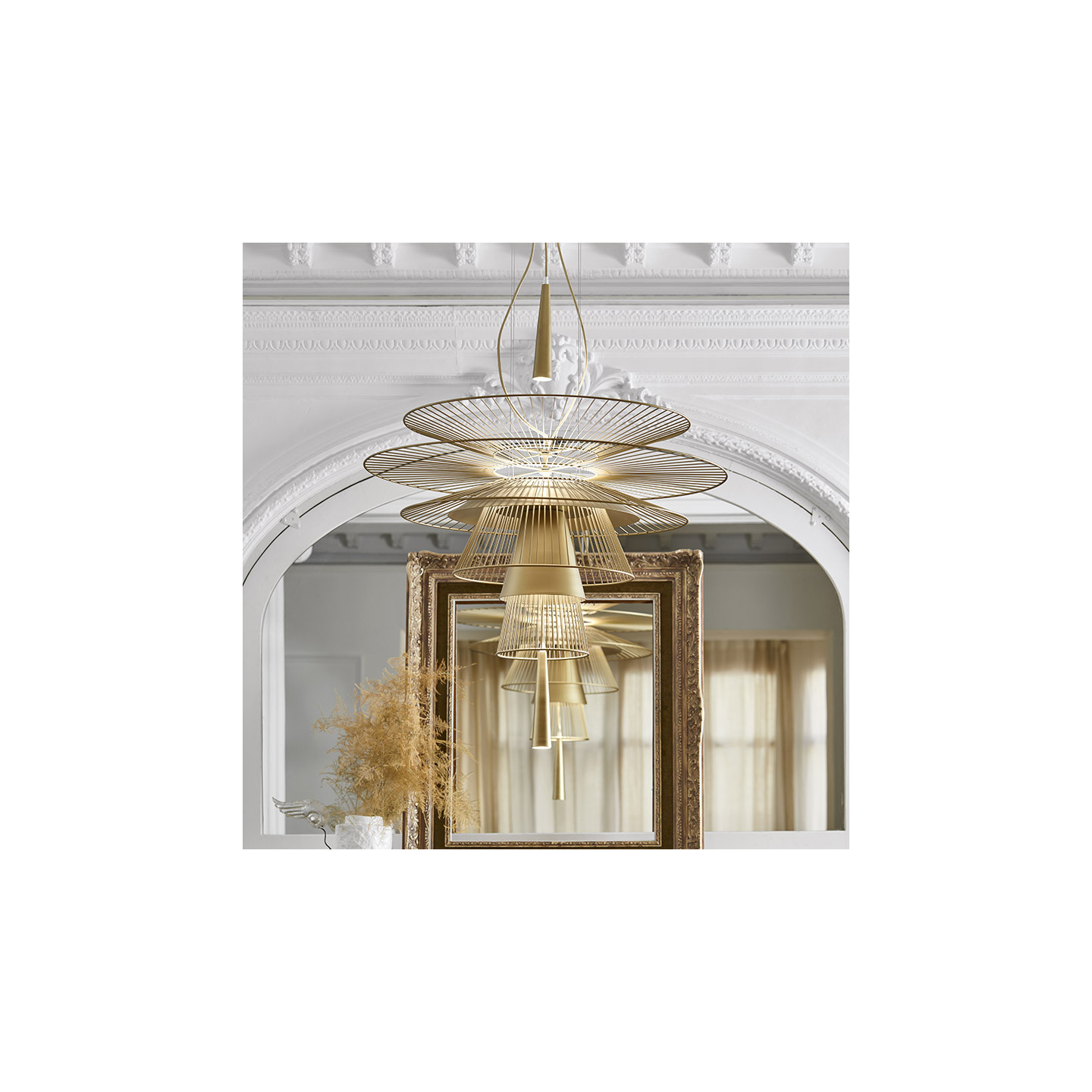 Suspension filaire GRAVITY 1, coloris noir ou or Forestier Paris