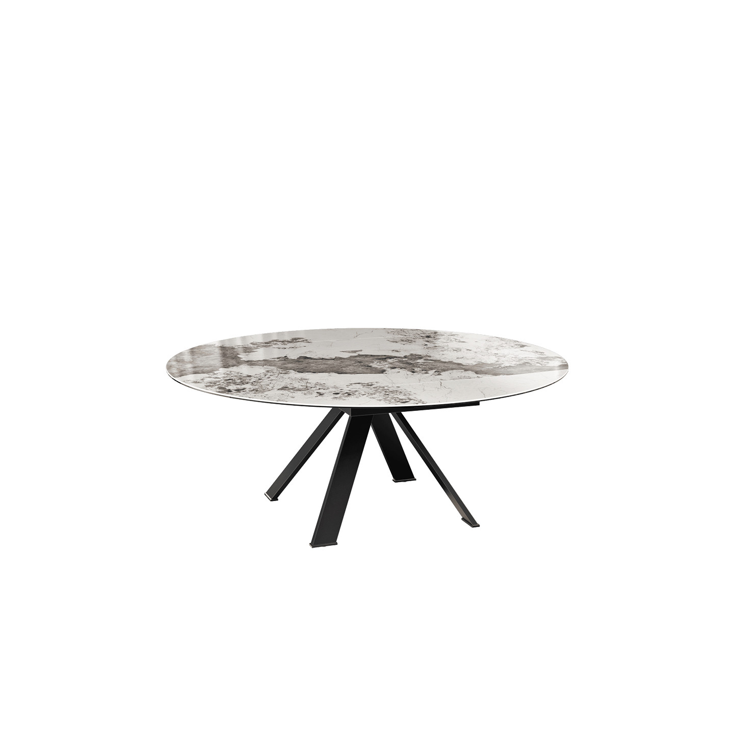 Grande table ronde GRANDE AUSTIN Ø190, 4 finitions de plateaux Akante