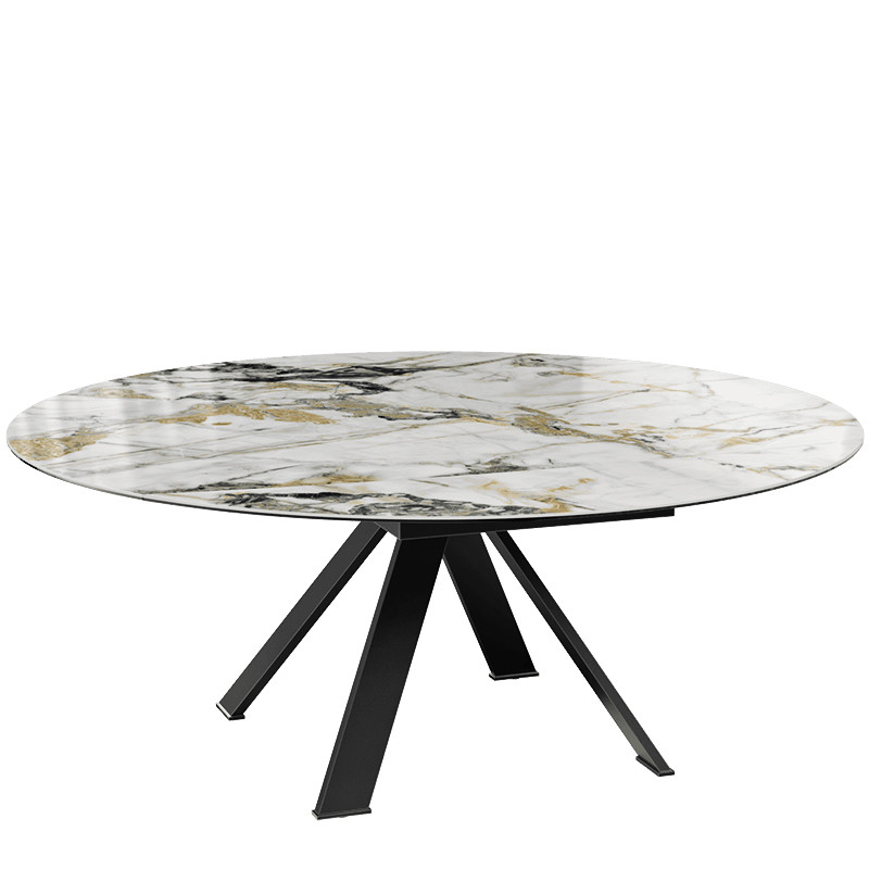 Grande table ronde GRANDE AUSTIN Ø190, 4 finitions de plateaux Akante