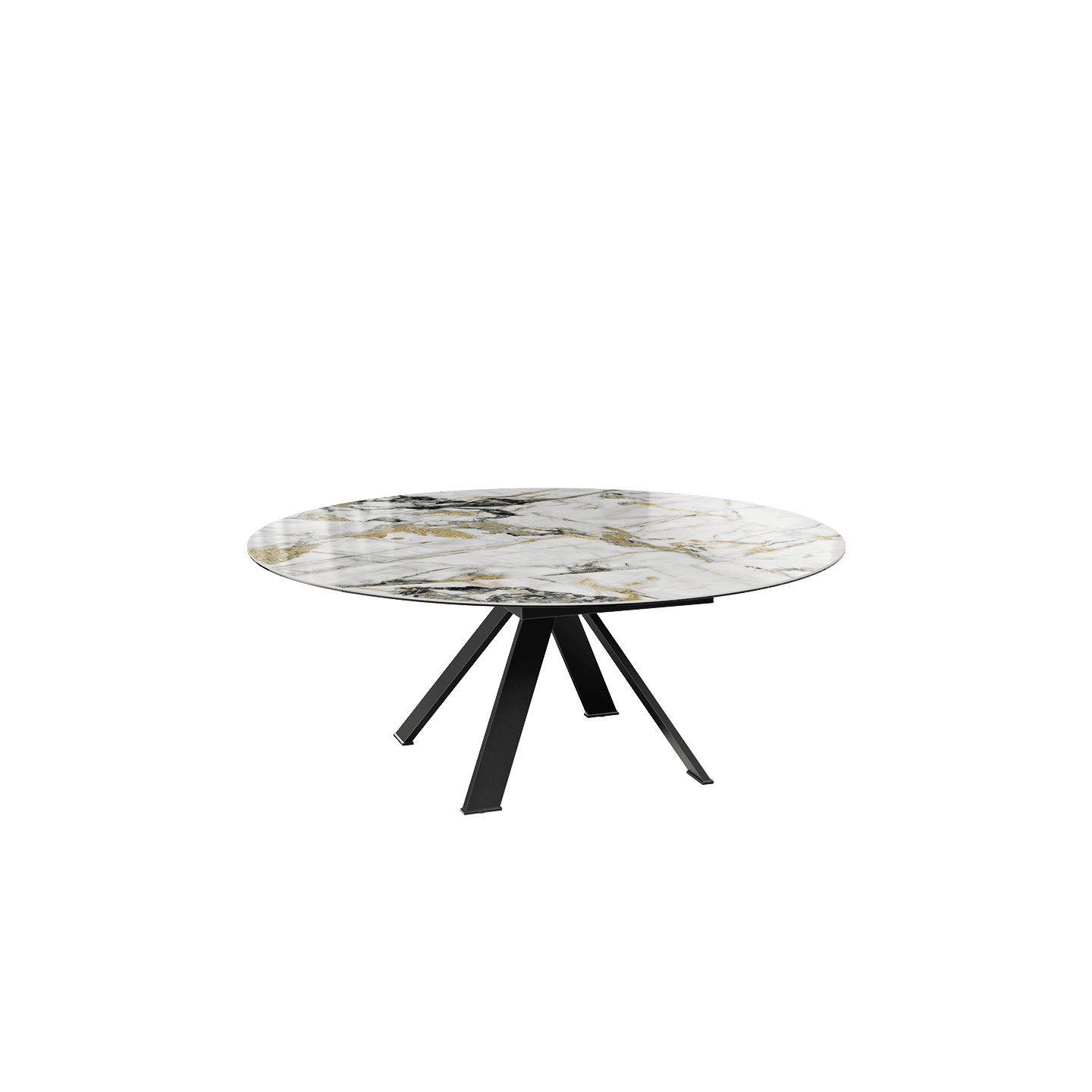 Grande table ronde GRANDE AUSTIN Ø190, 4 finitions de plateaux Akante