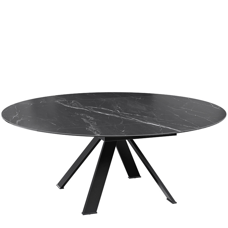 Grande table ronde GRANDE AUSTIN Ø190, 4 finitions de plateaux Akante