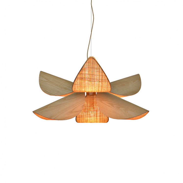 Suspension bois design LYS, taille M ou L, bois ou noir Forestier Paris