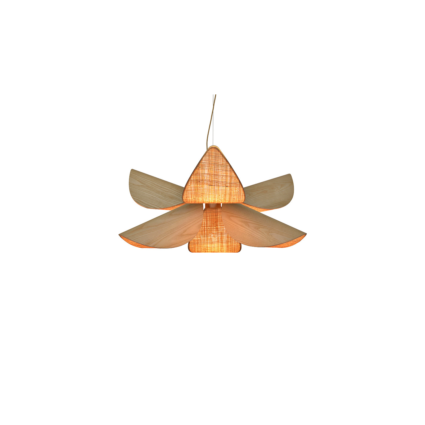 Suspension bois design LYS, taille M ou L, bois ou noir Forestier Paris