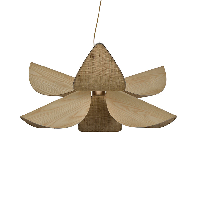 Suspension bois design LYS, taille M ou L, bois ou noir Forestier Paris