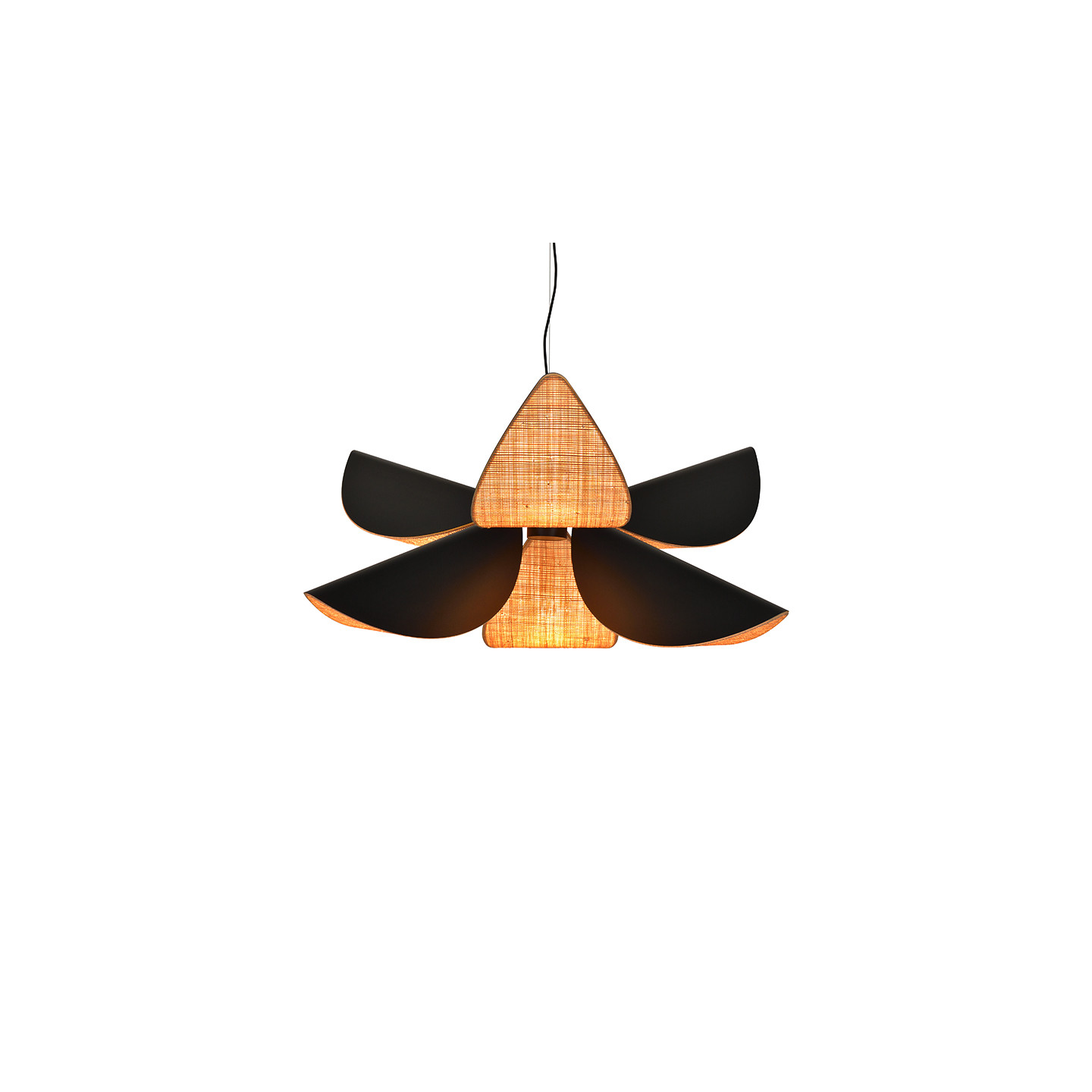 Suspension bois design LYS, taille M ou L, bois ou noir Forestier Paris