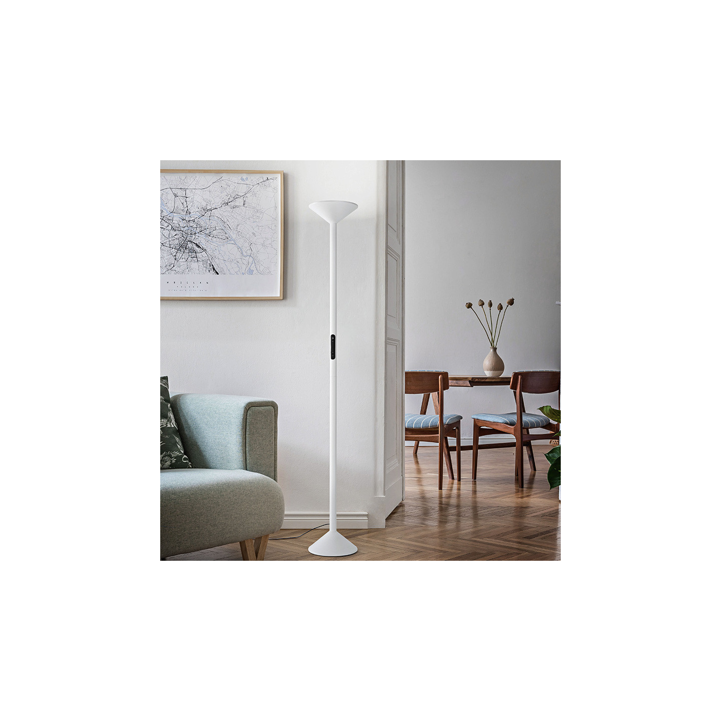 Lampadaire led sur pied TRATTO, 3 coloris Fabas Luce