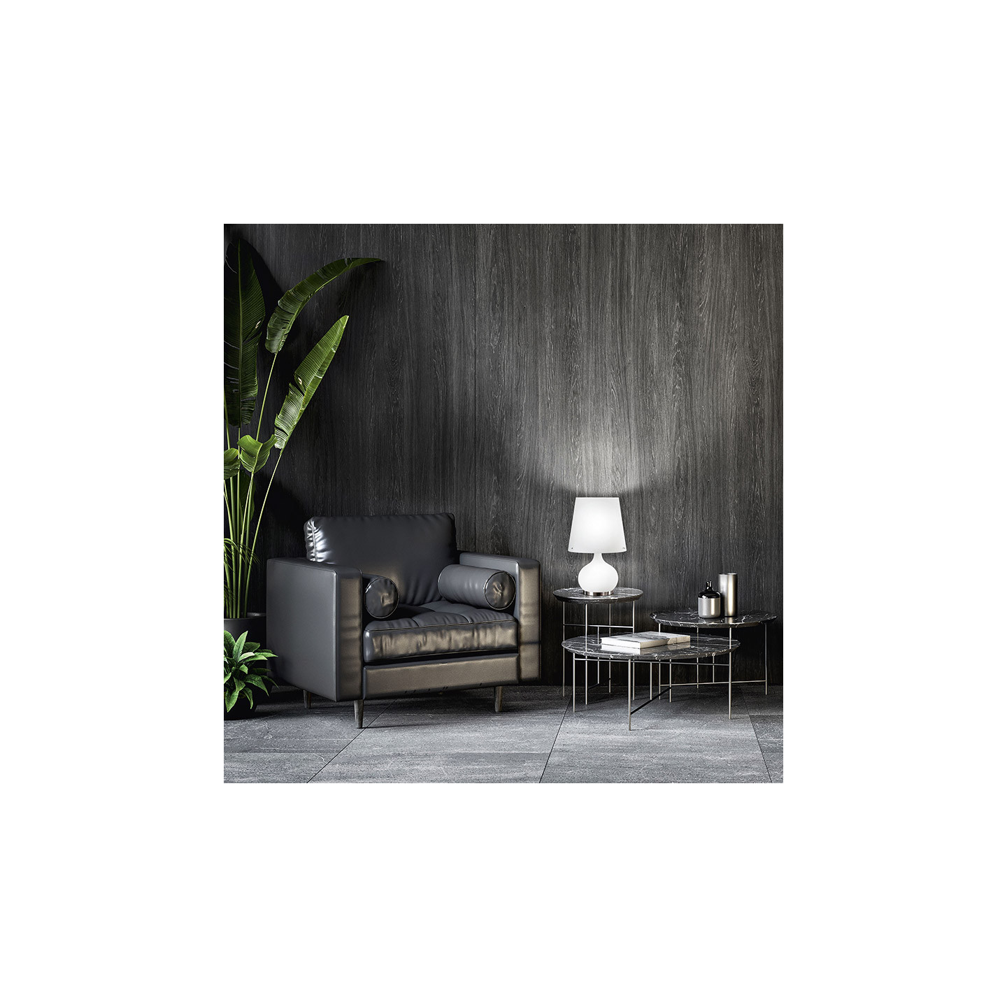 Lampe à poser design blanche ADE, 2 tailles Fabas Luce