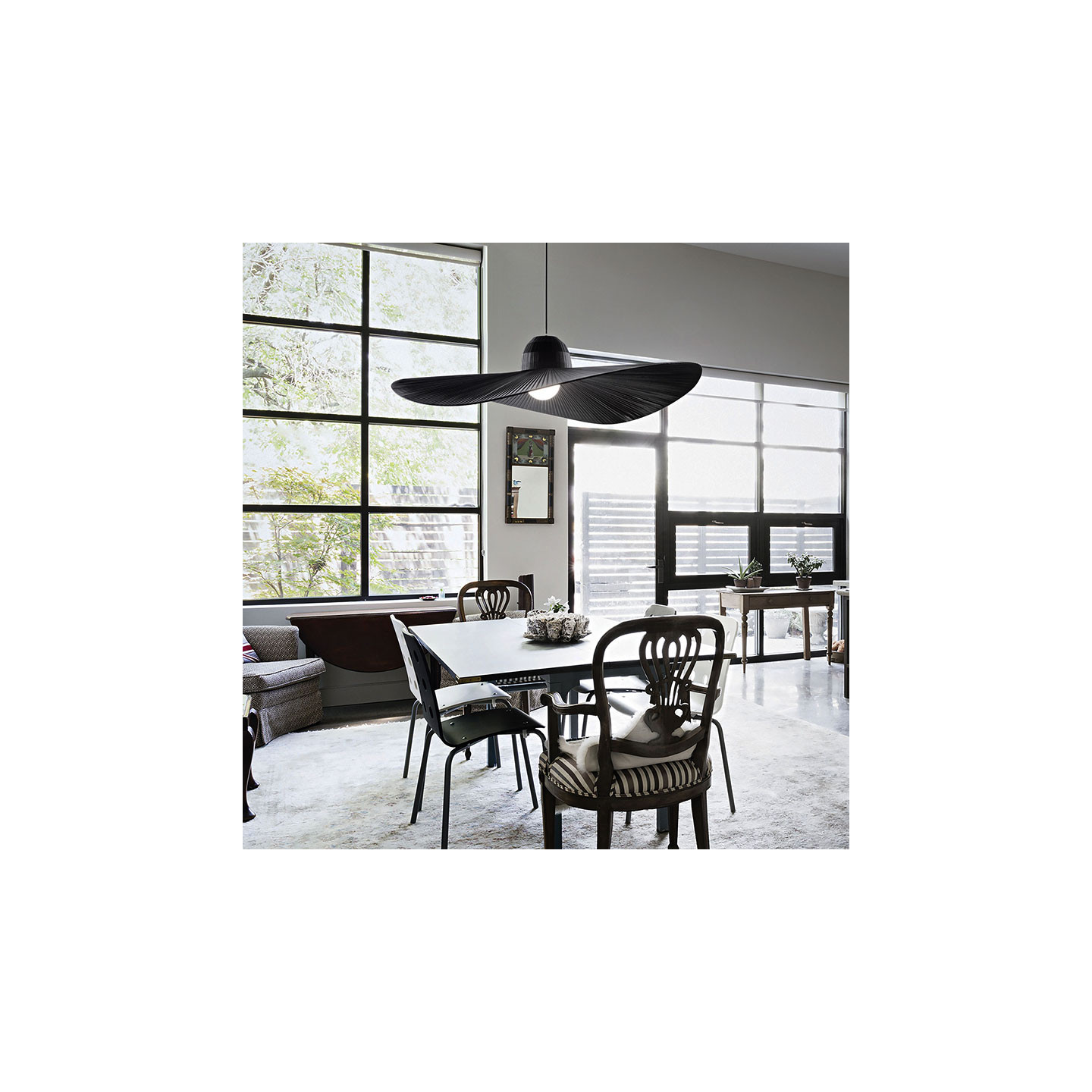 Suspension chapeau MADAME, 3 coloris Ideal Lux
