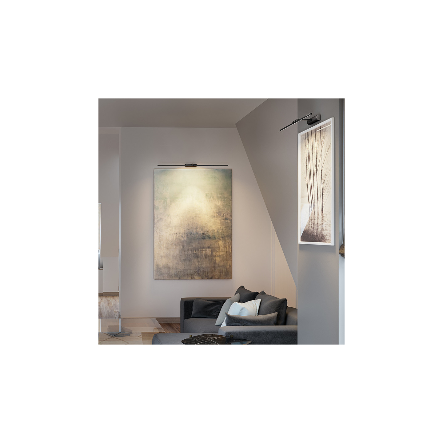 Applique murale tableau AIRY L, 3 longueurs et 3 finitions Cvl Contract