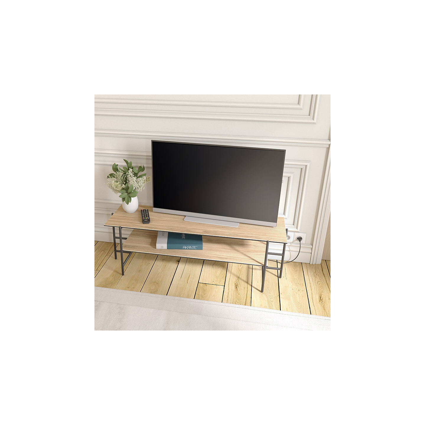 Meuble tv céramique VERSAILLES, 4 finitions Akante