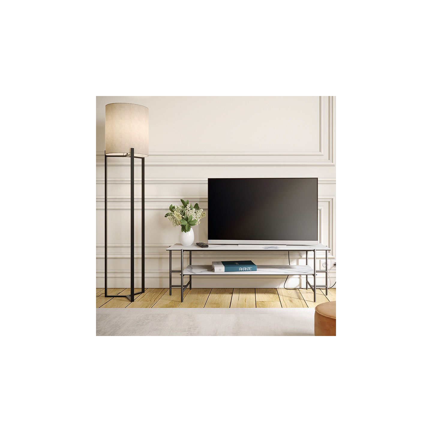 Meuble tv céramique VERSAILLES, 6 finitions Akante