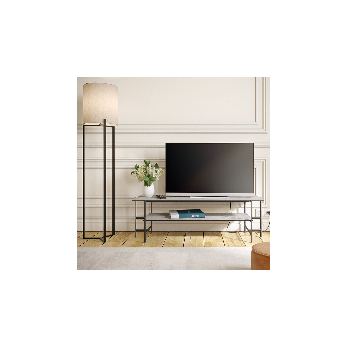 Meuble tv céramique VERSAILLES, 6 finitions Akante