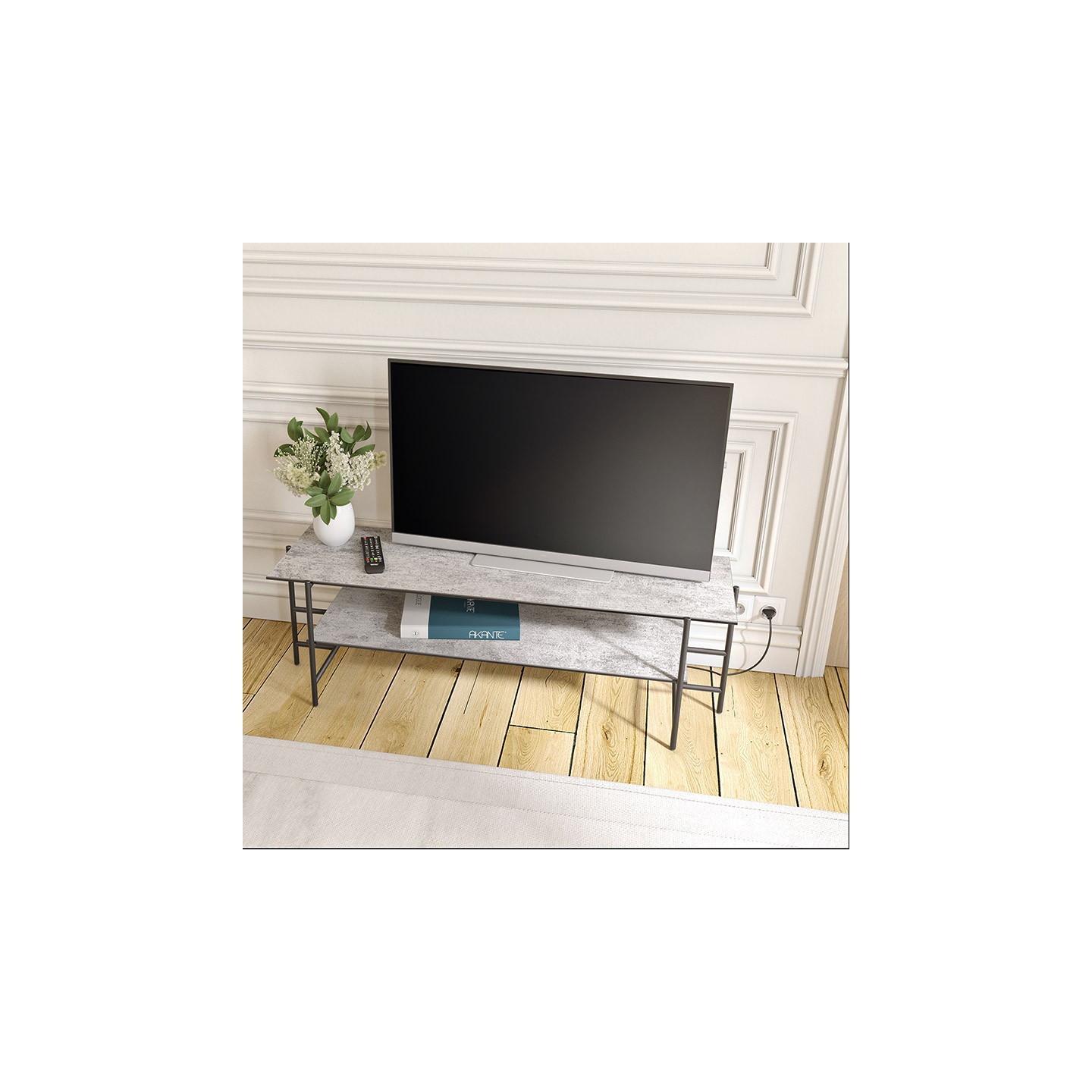 Meuble tv céramique VERSAILLES, 4 finitions Akante