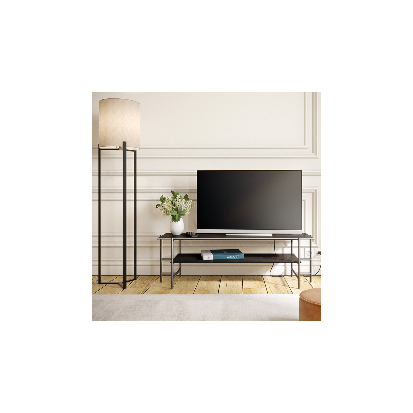 Meuble tv céramique VERSAILLES, 6 finitions Akante