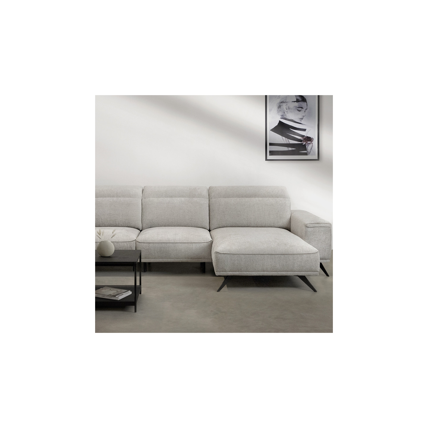 Canapé modulable ALPINE, tissu velours Adore en 6 coloris Vilmers