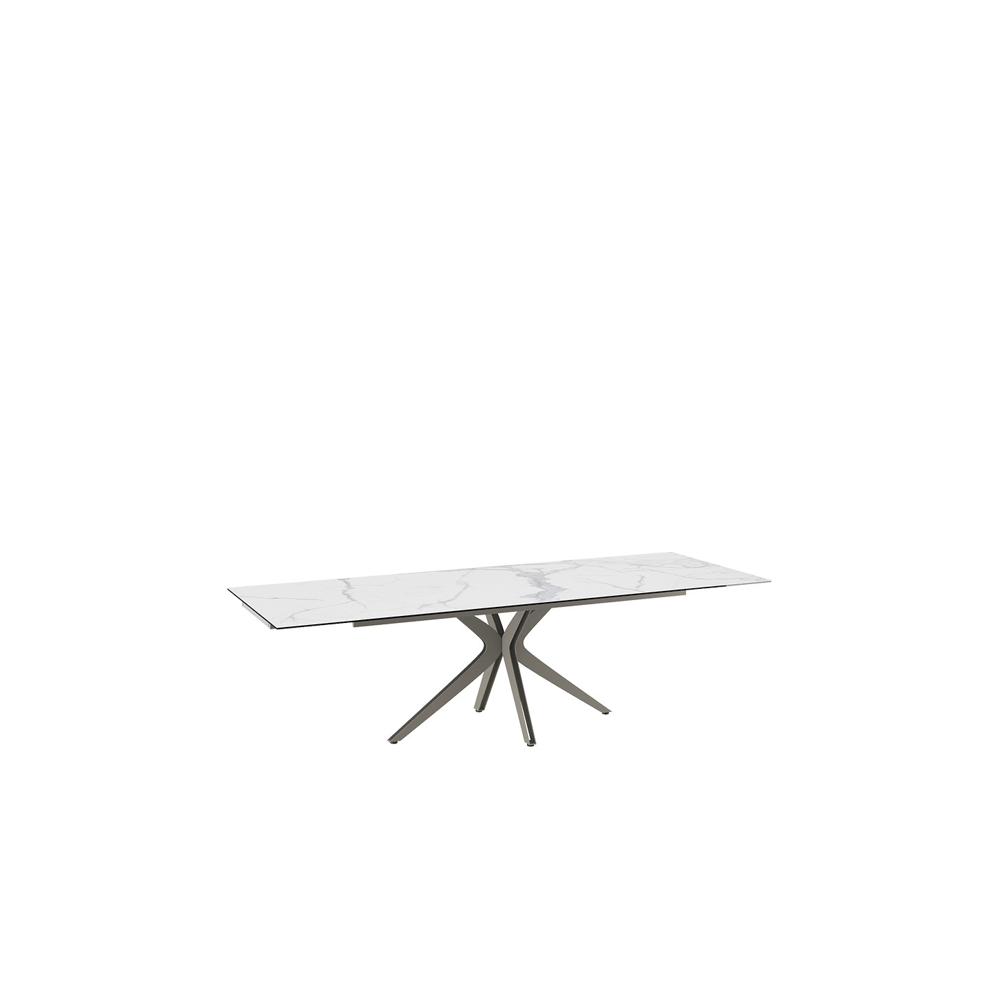 Table rectangulaire extensible INFLUENCE, 7 finitions Akante