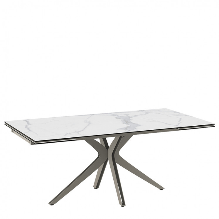 Table rectangulaire extensible INFLUENCE, 7 finitions Akante