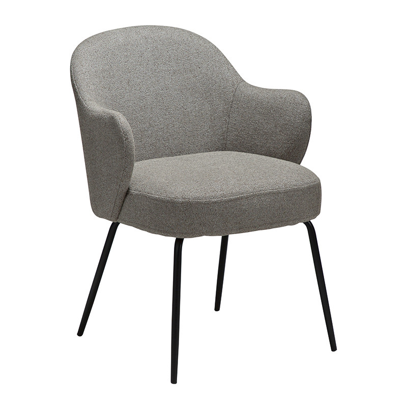 Fauteuil salle à manger confortable BAE pieds noirs, 3 coloris Dan Form